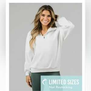Zyia White 1/4 Zip Retreat Jacket - NEW
